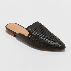 New Day Blair Woven Mules - Black